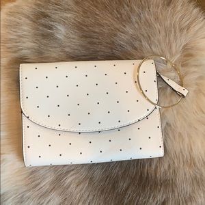 A New Day Like New White and Black Wristlet